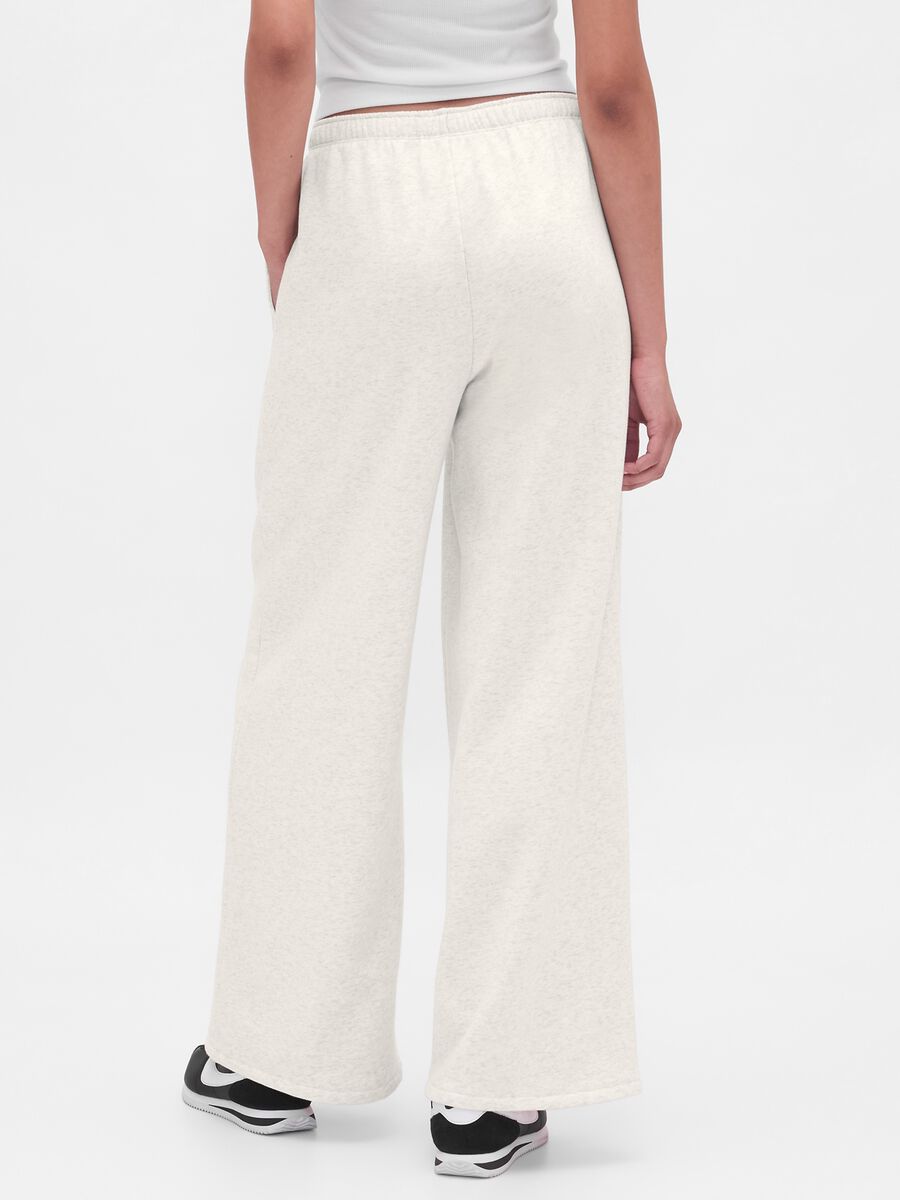 White Cotton Blend Trousers Woman_2