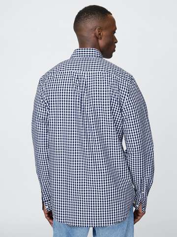 Camicia a quadri blu navy_2