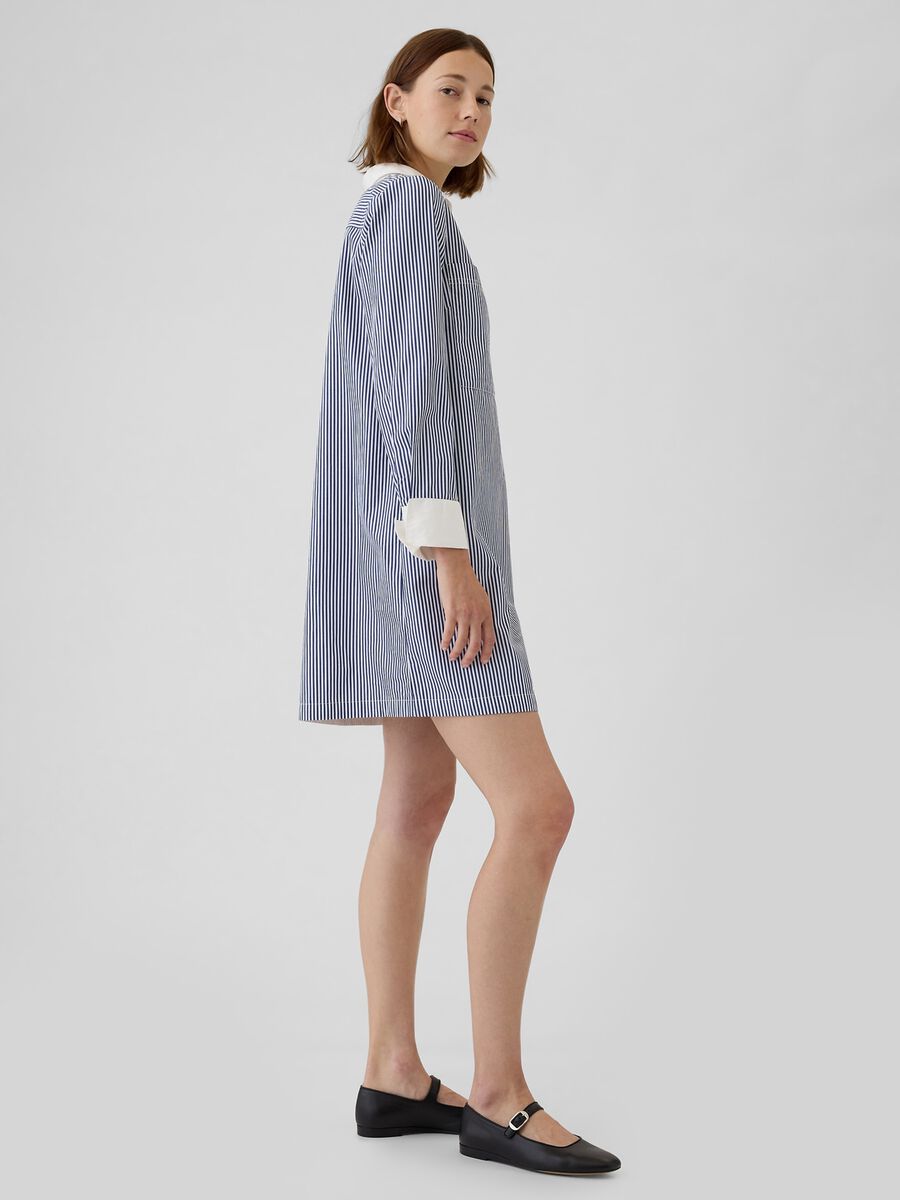Vestito corto chemisier a righe Donna_2