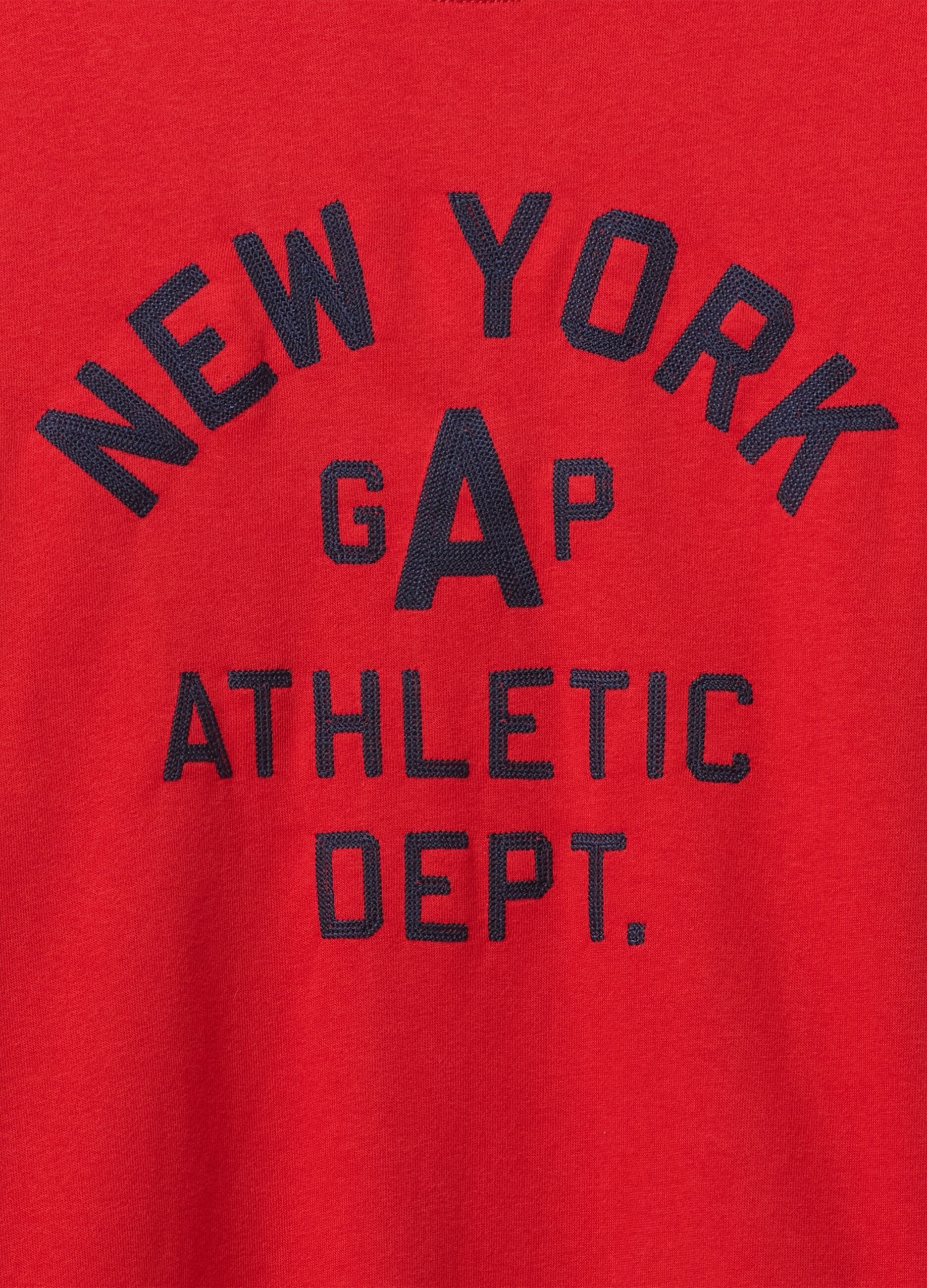 Felpa rossa con stampa Gap e New York_4