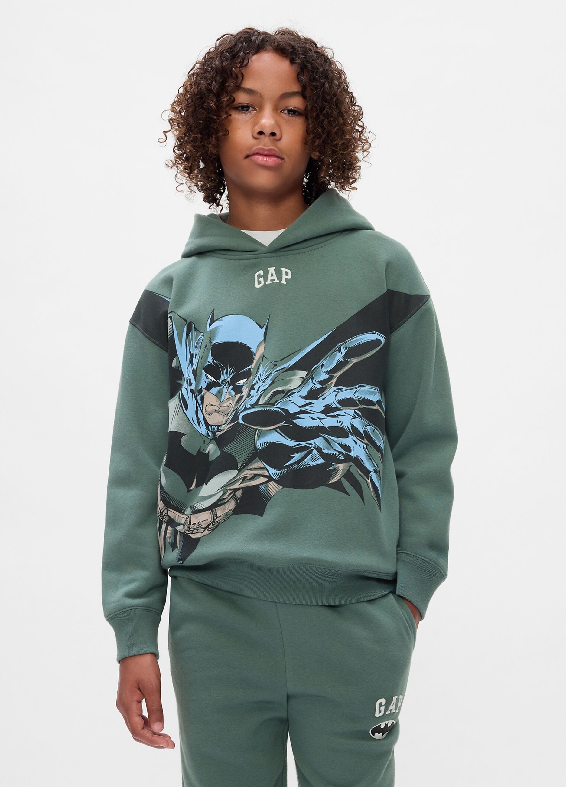 Sweatshirt with hood and Batman print