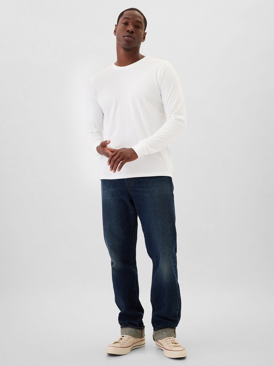 T-shirt a maniche lunghe in cotone  Uomo_1