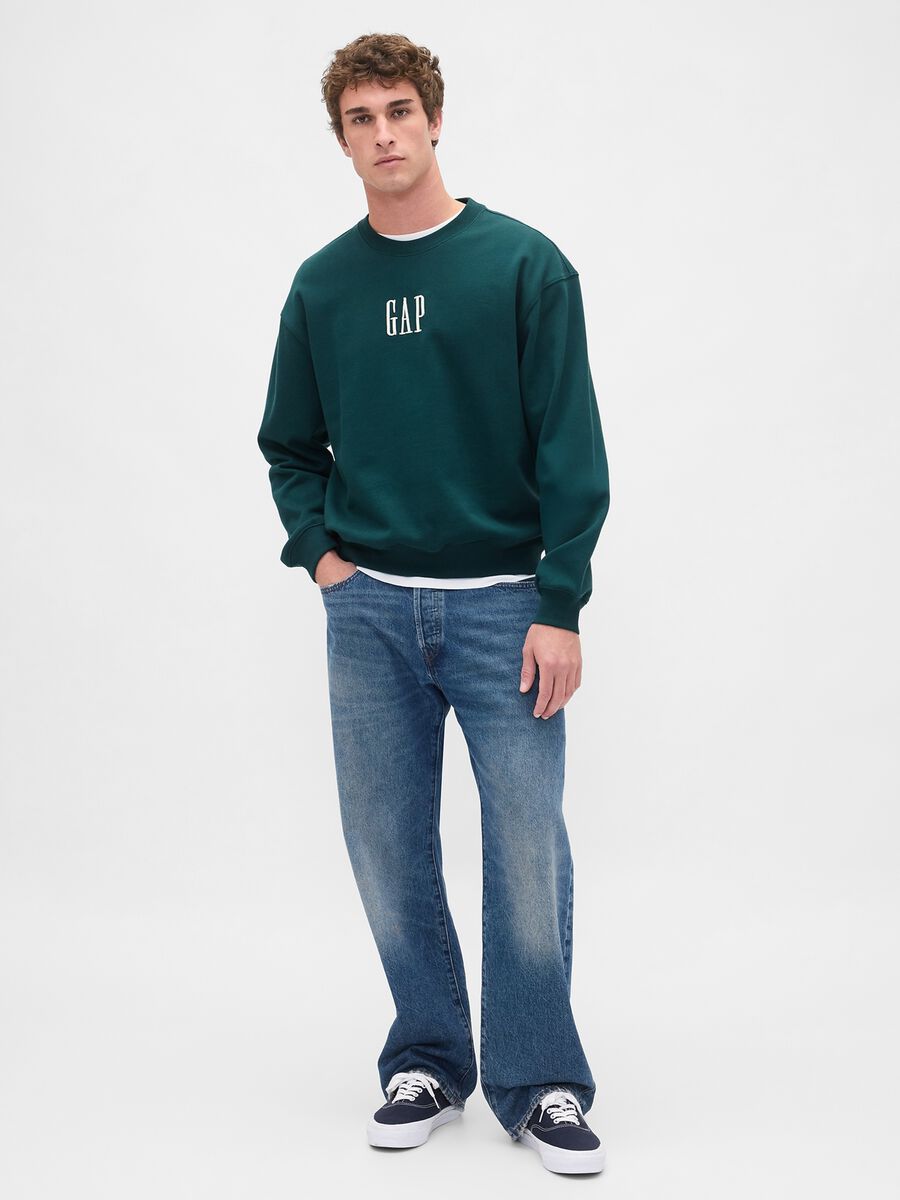 Green Crewneck Sweatshirt Man_2
