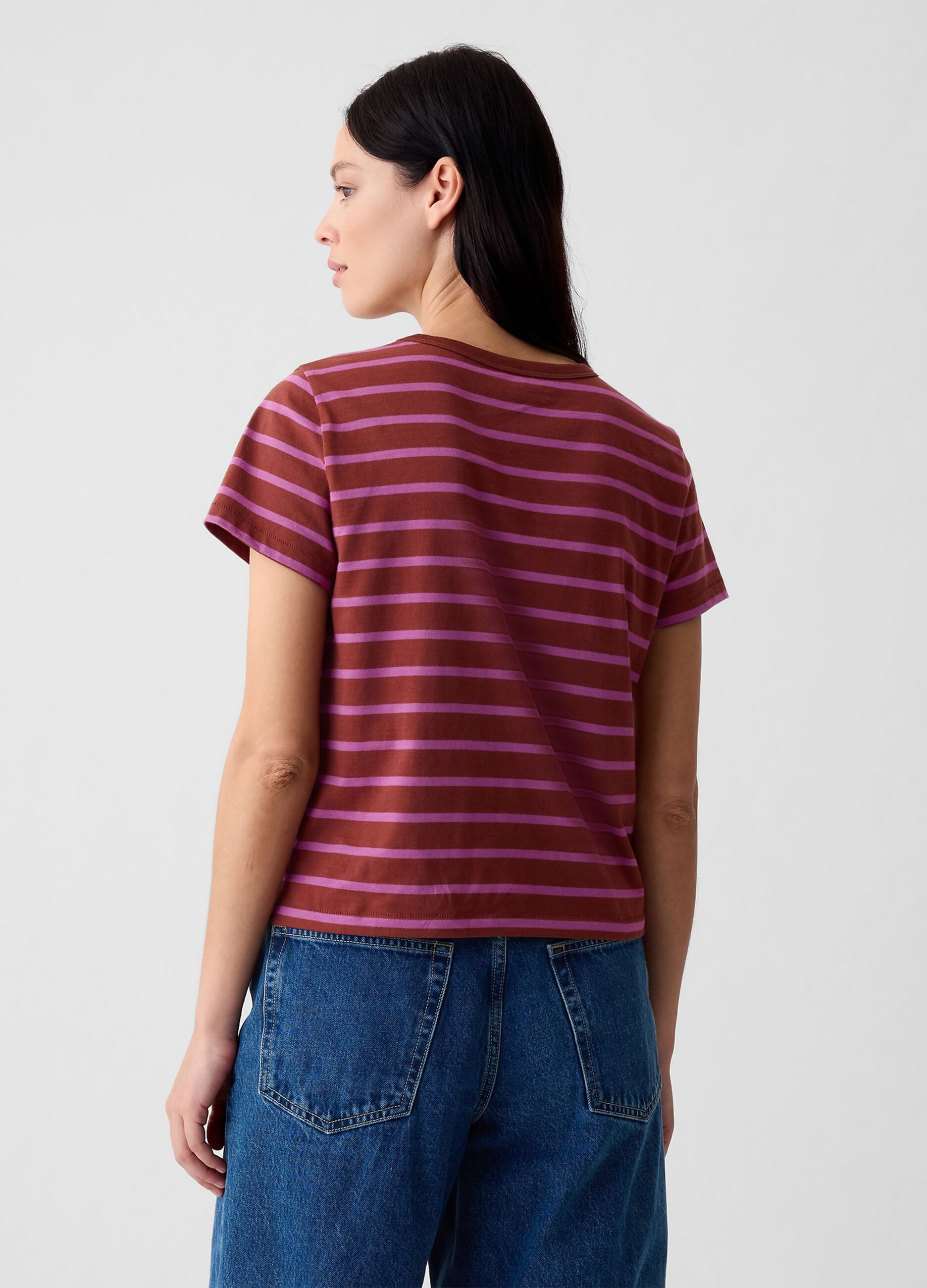 T-shirt in cotone bio con scollo rotondo_2