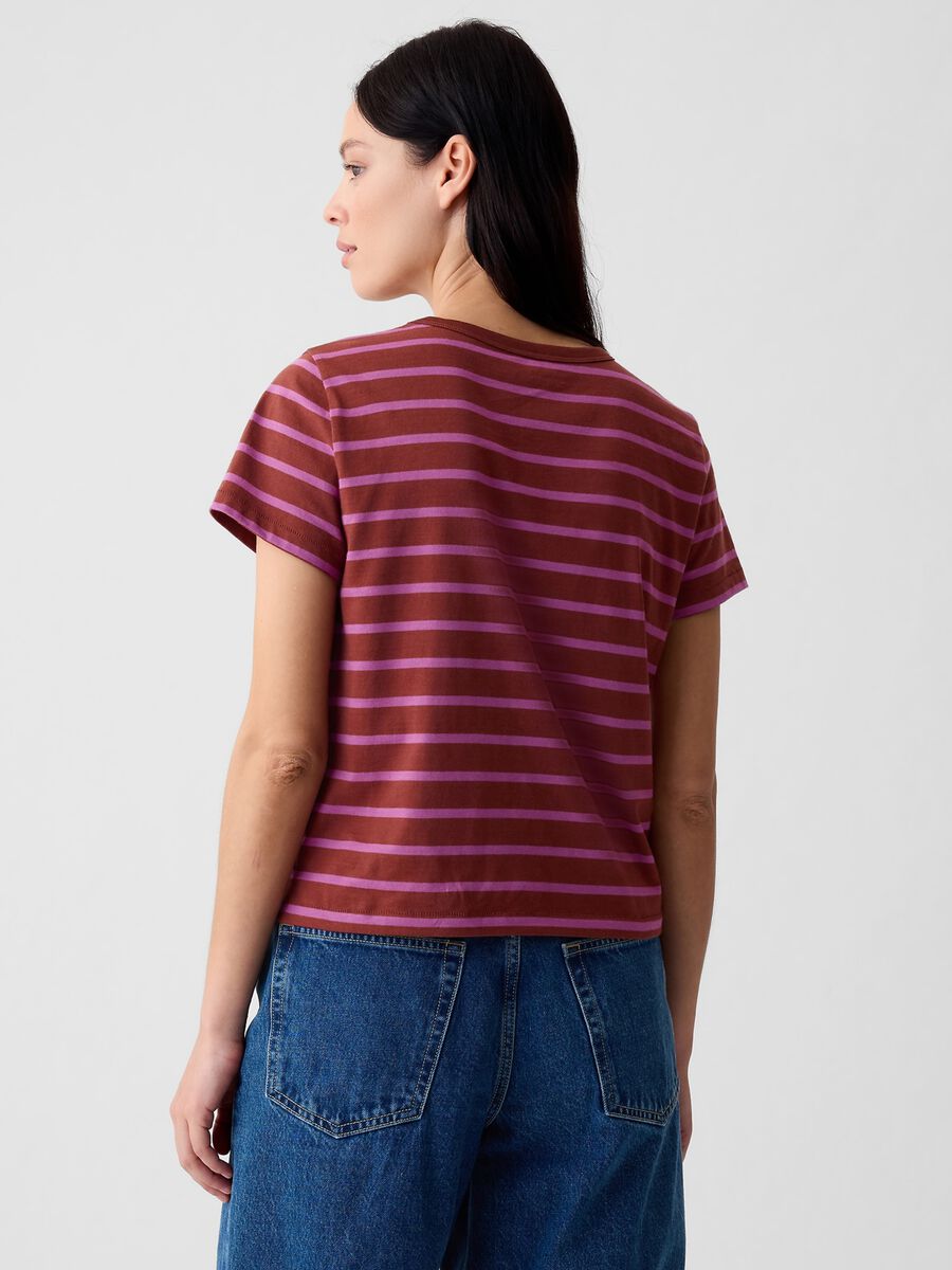 T-shirt in cotone bio con scollo rotondo Donna_2