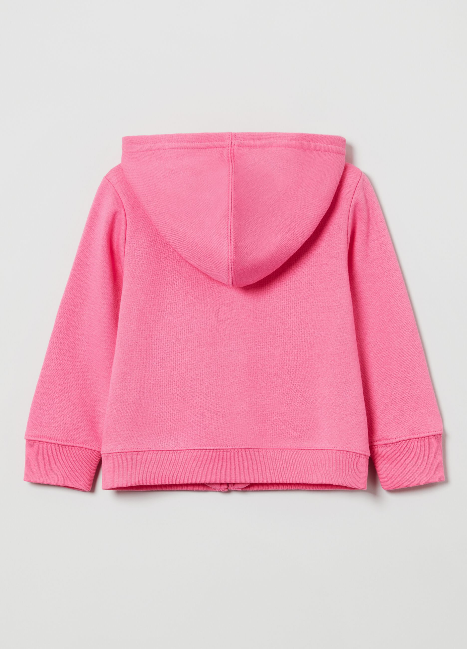 Full-zip sweatshirt with glitter logo embroidery_1