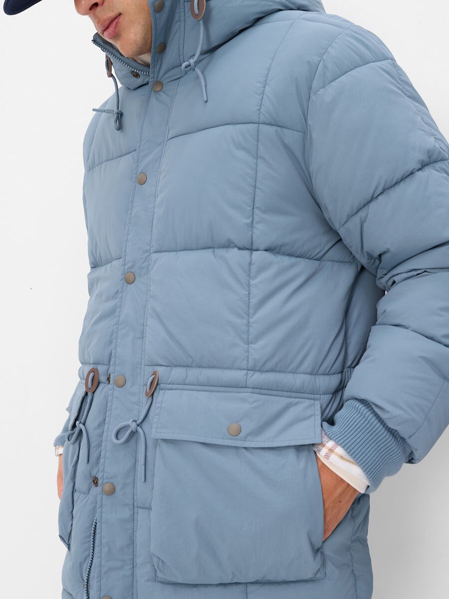 Quilted parka with sherpa lining Man_2