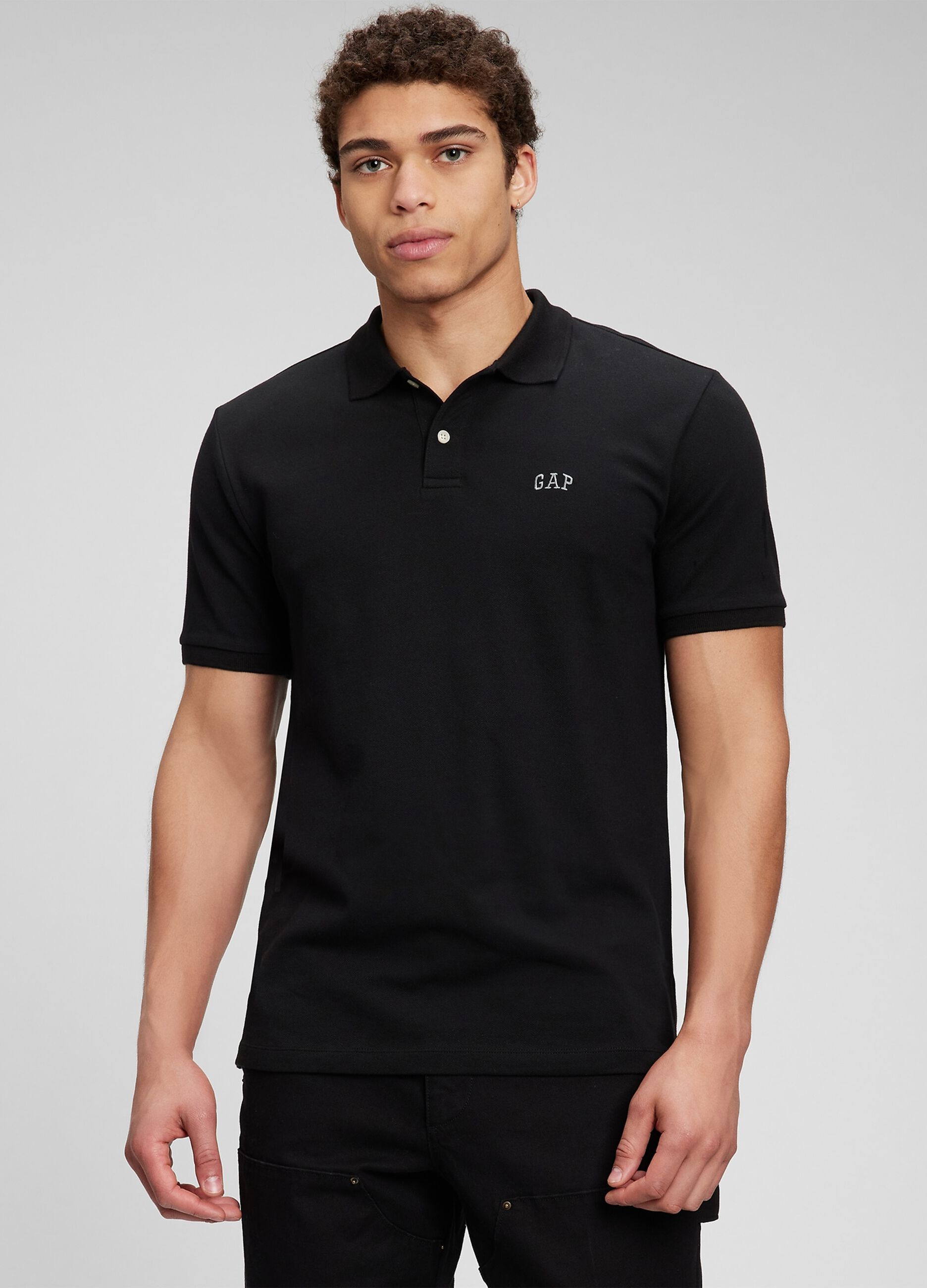 Polo in piquet con ricamo logo