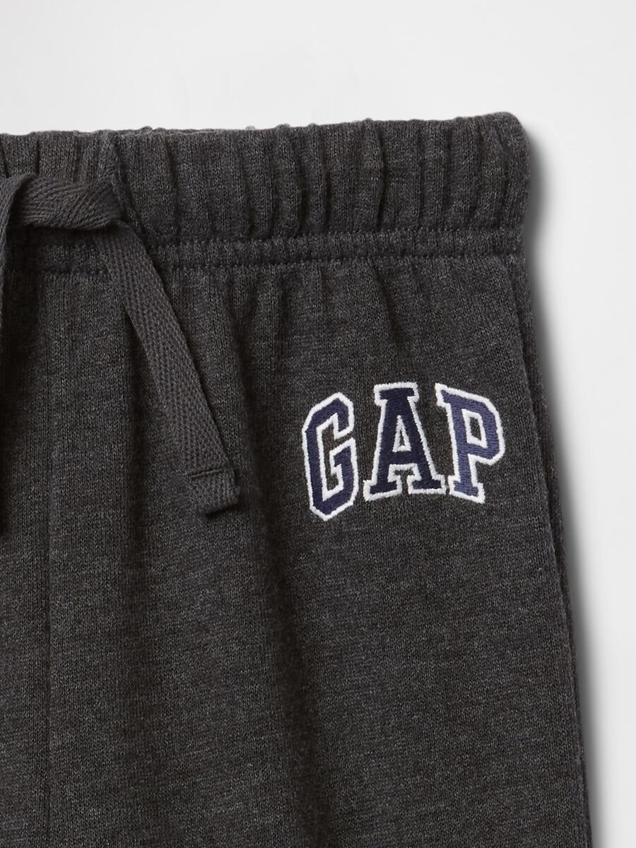 Grey trousers in cotton and polyester blend Baby Boy_2