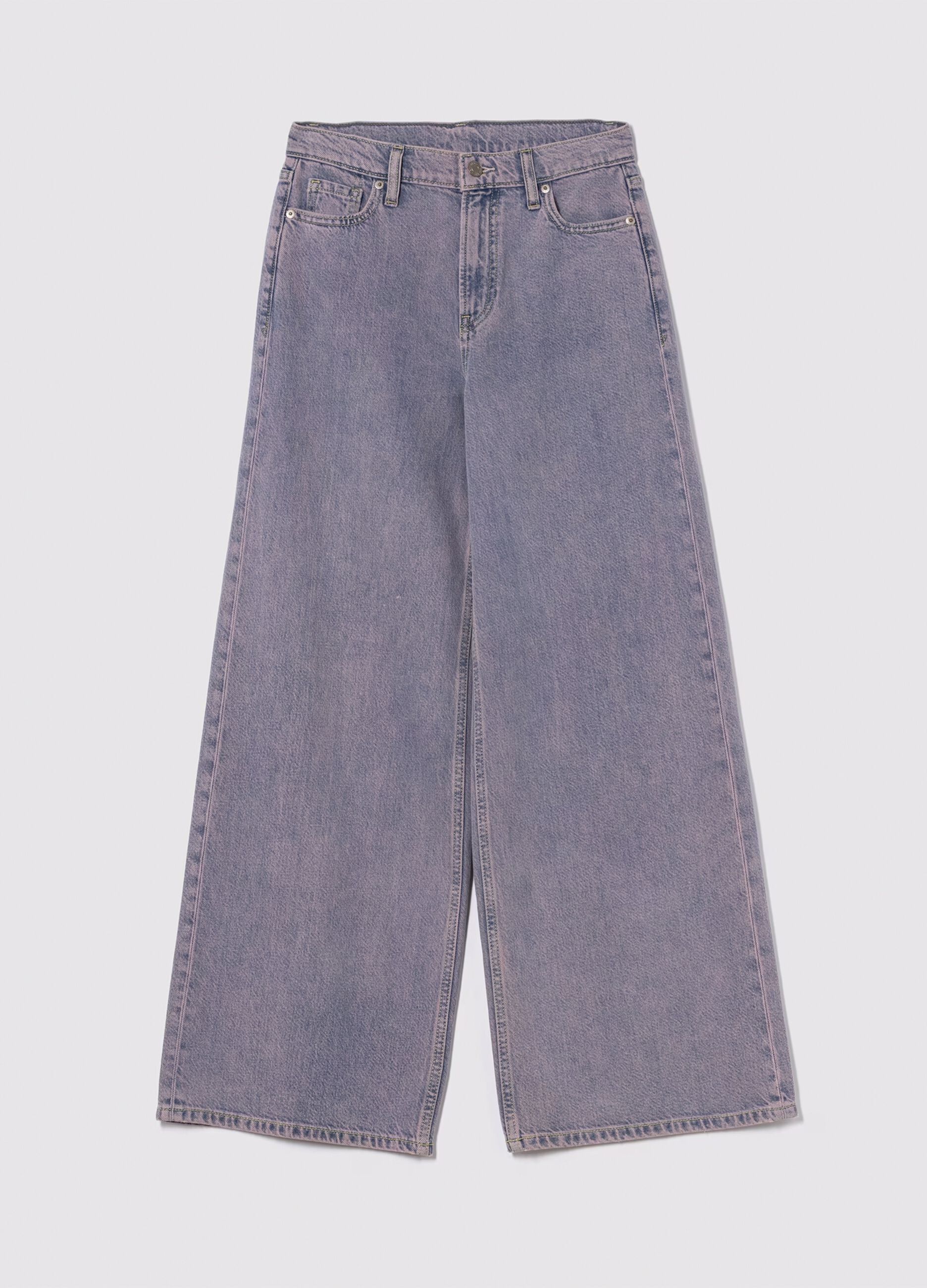 Pantaloni a gamba larga in cotone e Lyocell_4