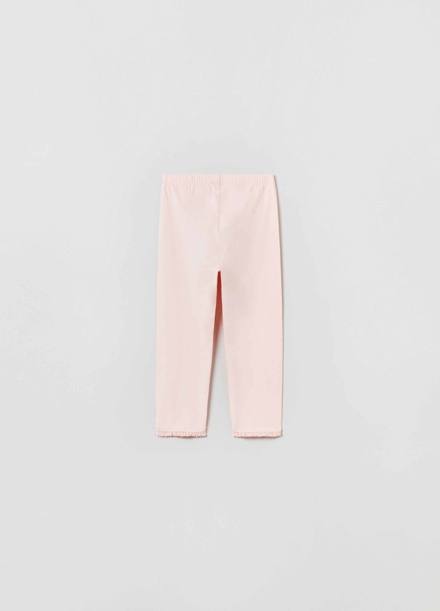 Leggings con applicazione crochet