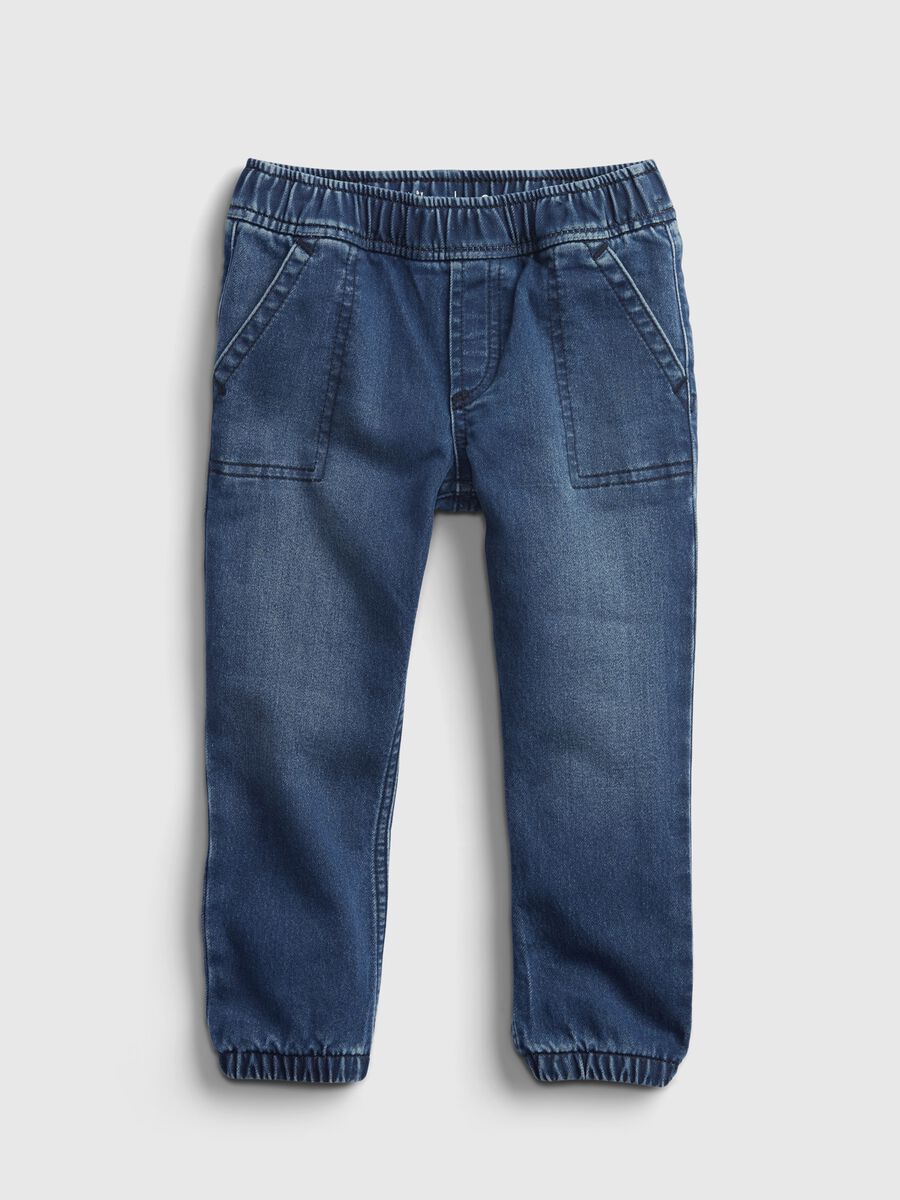 Denim joggers with pockets Toddler Boy_0