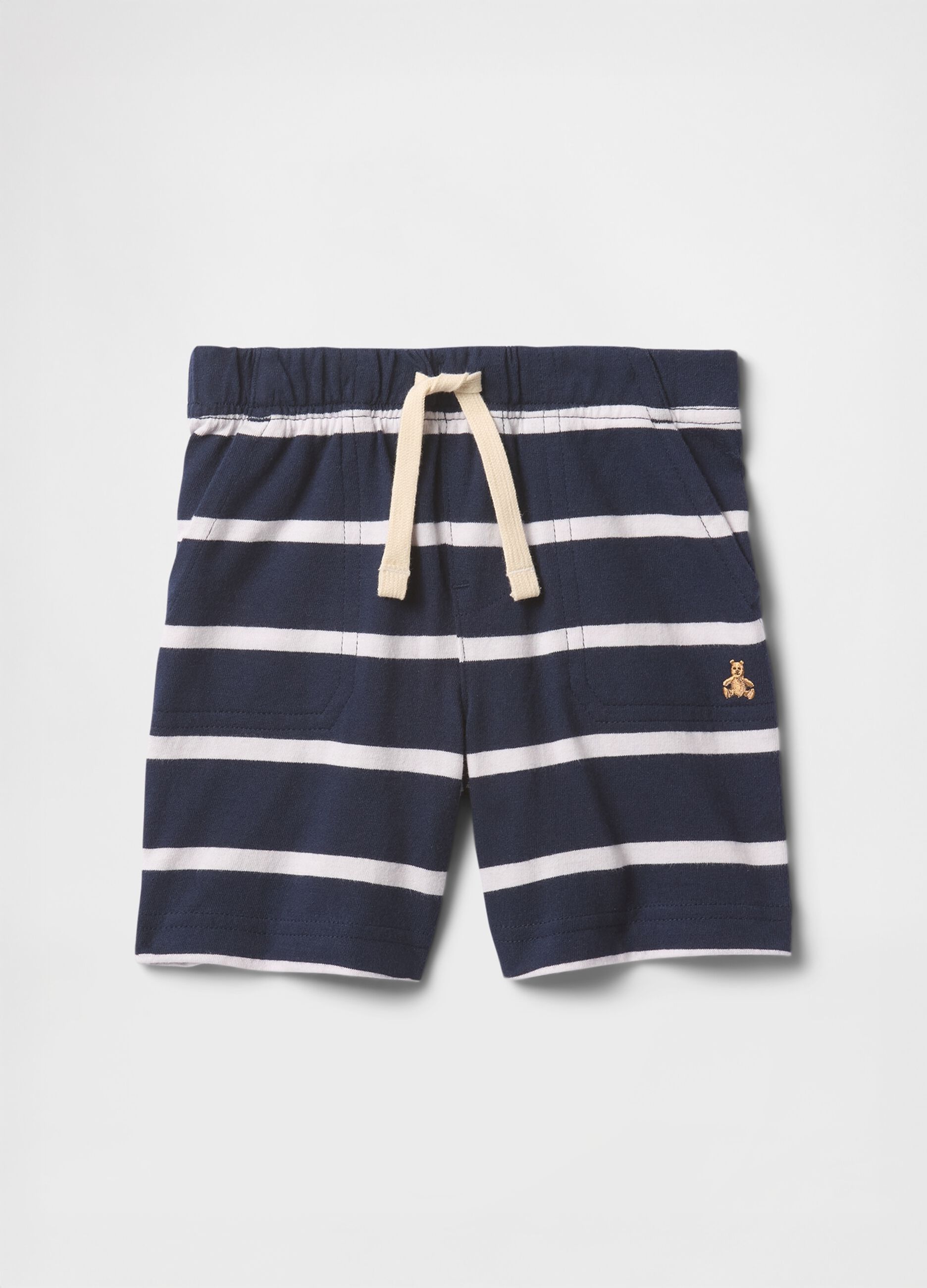 Pantaloncini a righe blu e bianche da bambino