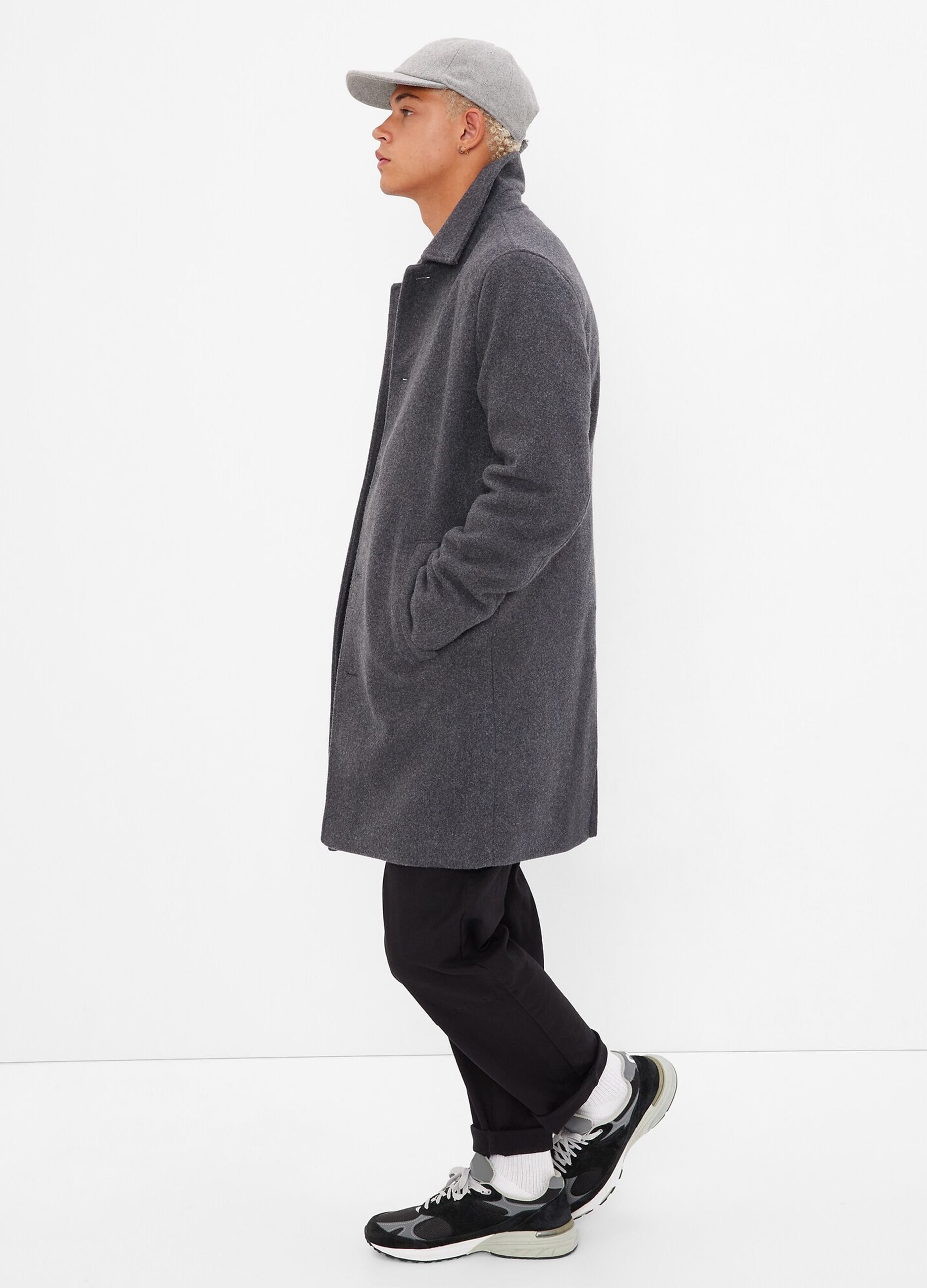 Wool-effect coat