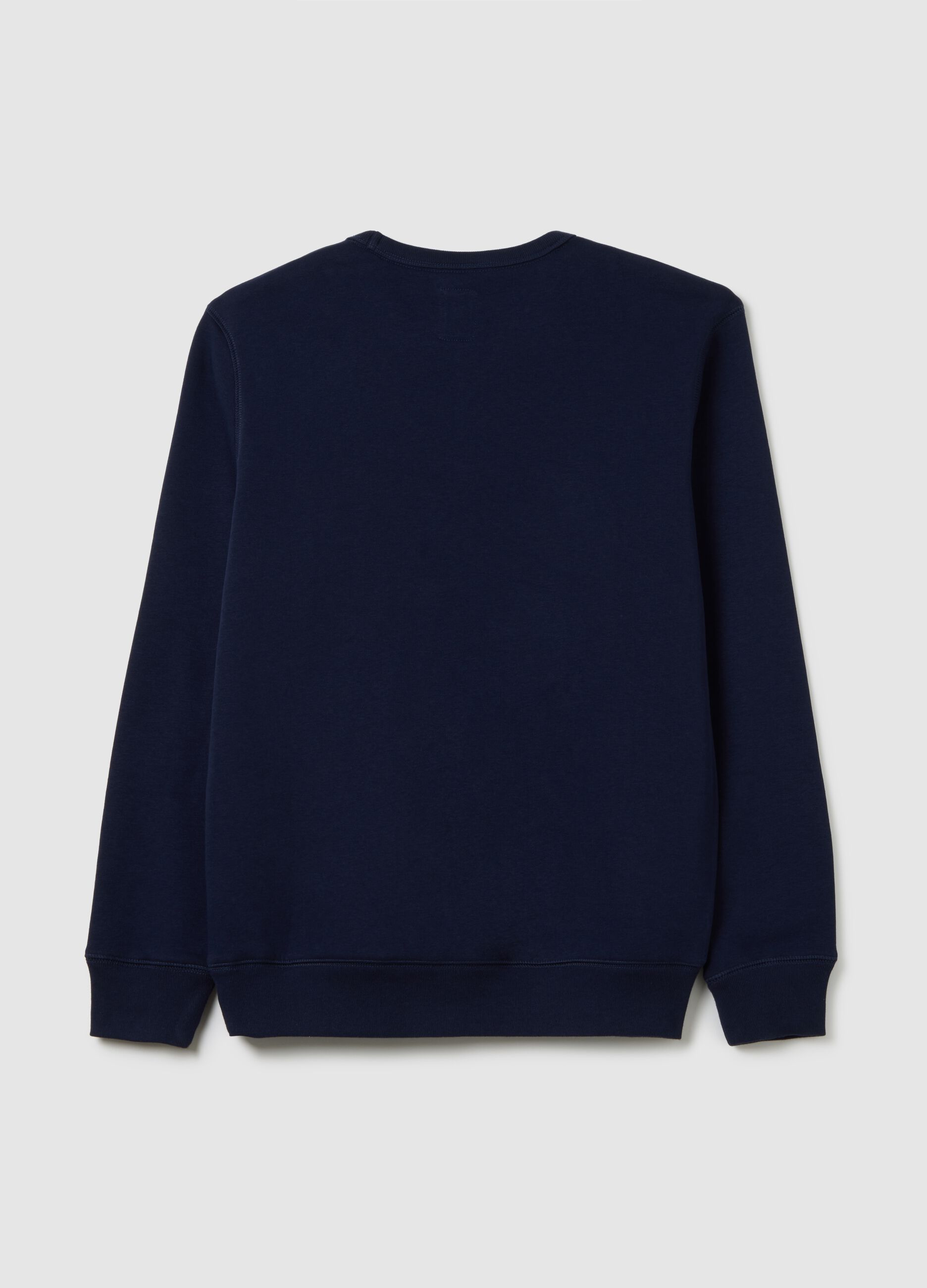 Round-neck sweatshirt with logo patch and embroidery_2