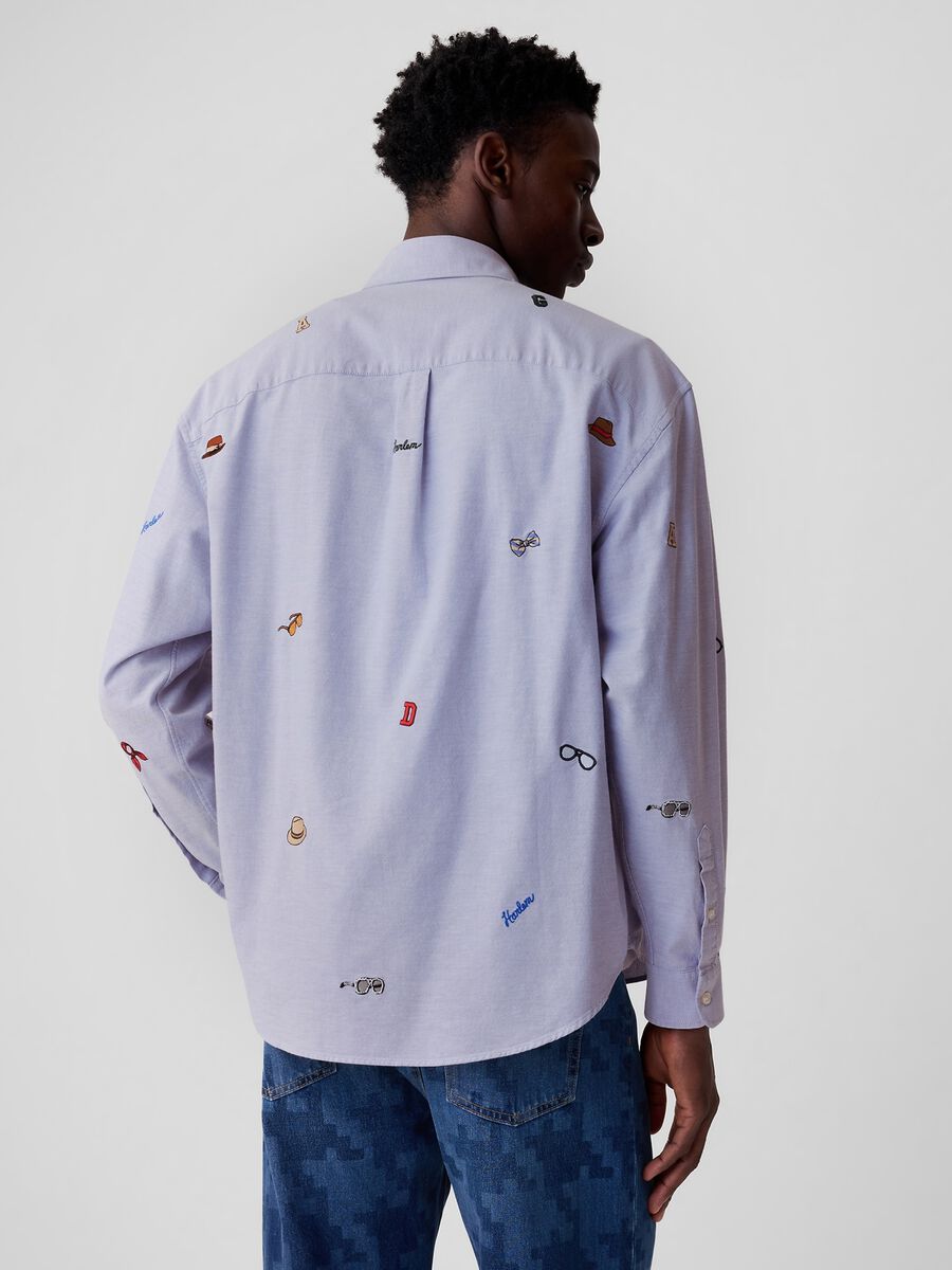 DAP x GAP Camicia ricamata in cotone oxford Unisex_3