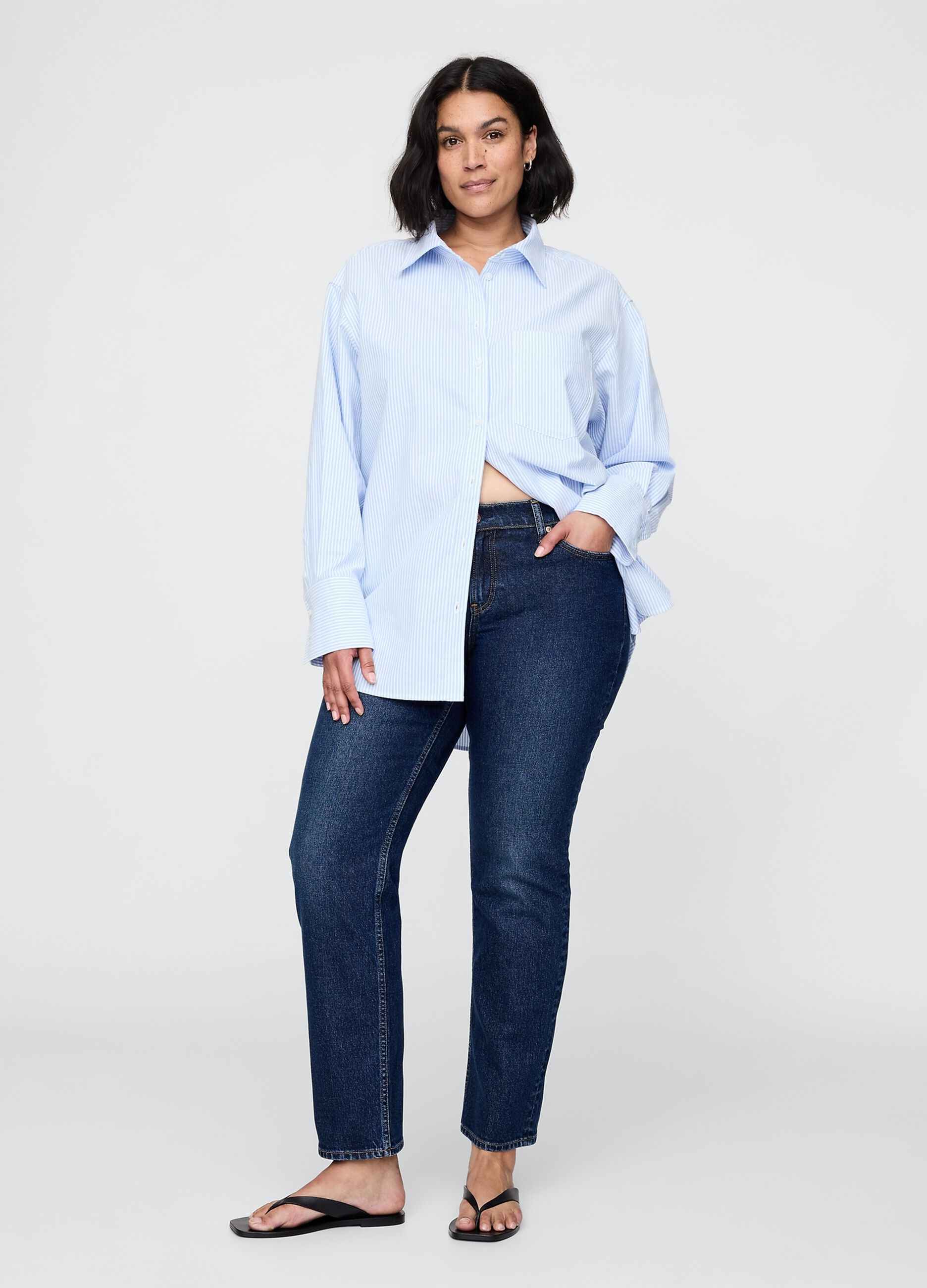 Stretchable Blue Denim Trousers