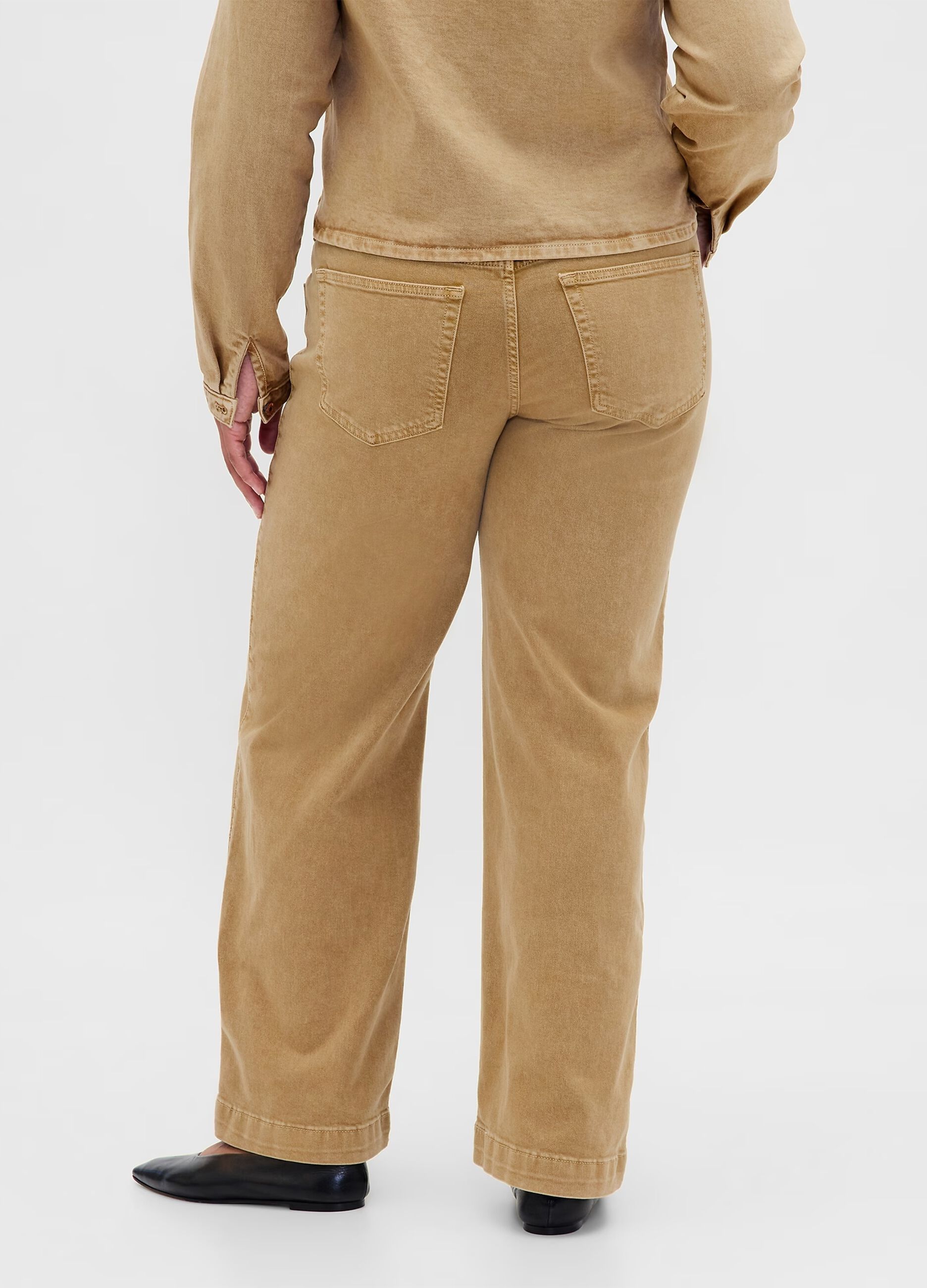 Pantaloni in cotone elasticizzato beige slim fit