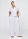 Striped linen and viscose palazzo trousers by Gap_4