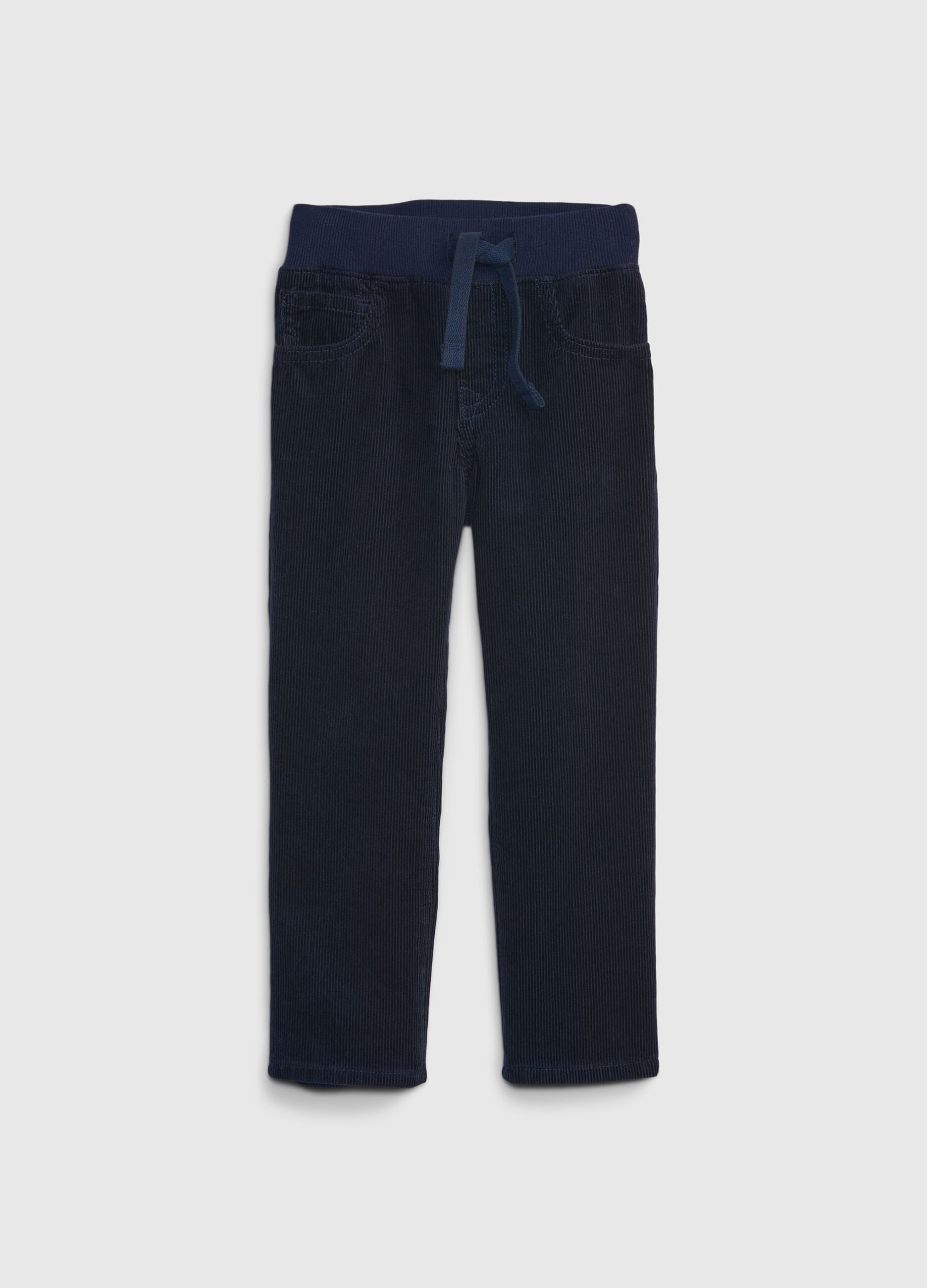 Corduroy joggers with five pockets