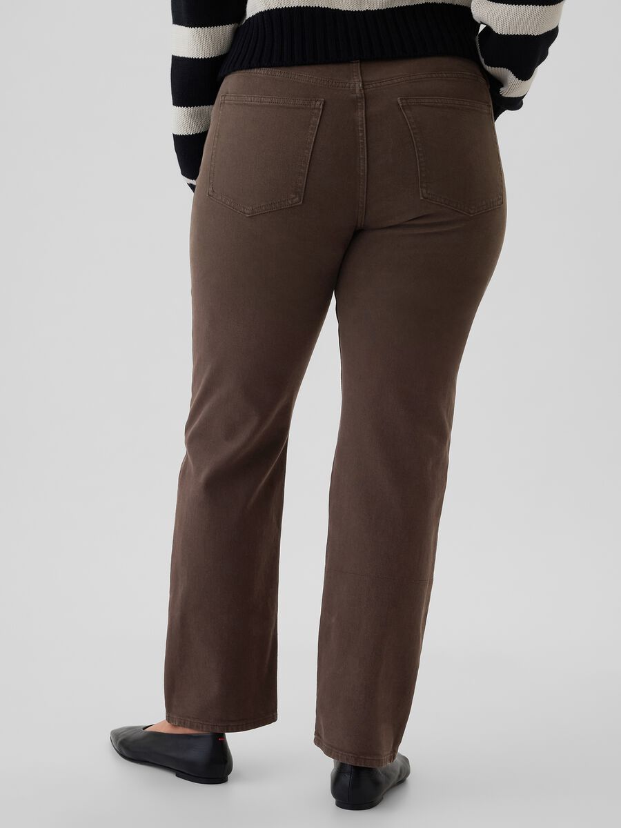 Pantalone straight fit in cotone stretch Donna_6