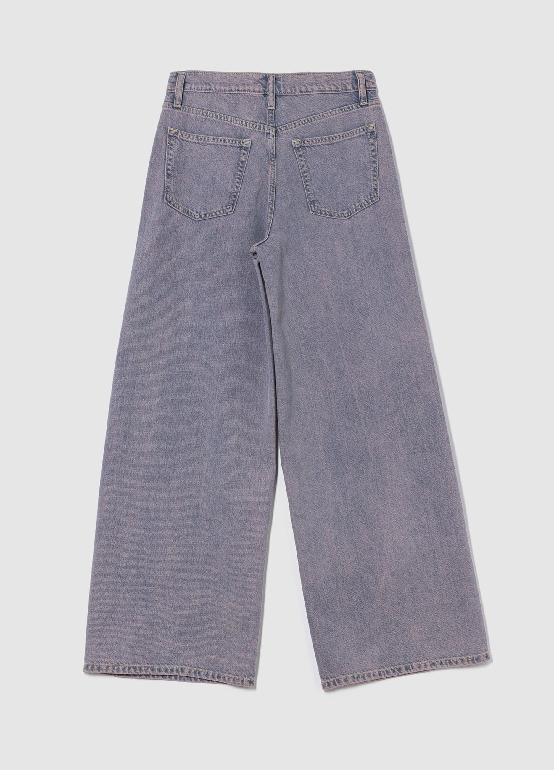 Pantaloni a gamba larga in cotone e Lyocell_5
