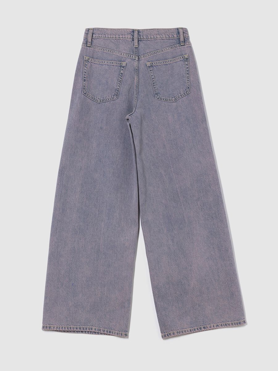 Pantaloni a gamba larga in cotone e Lyocell Donna_5