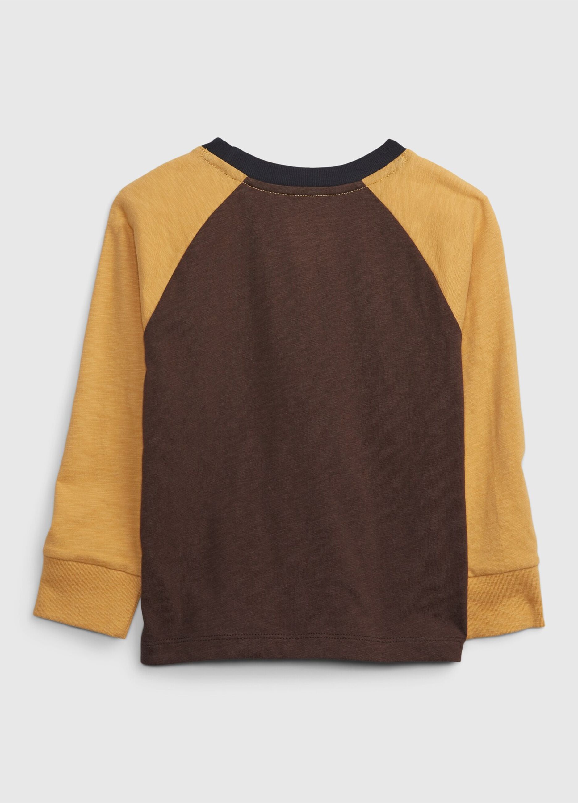 T-shirt color block con maniche raglan_1