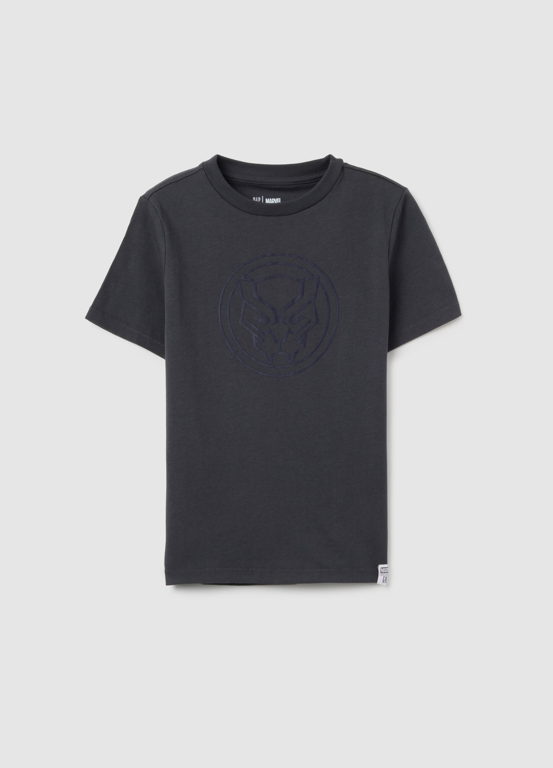 Cotton T-shirt with Black Panther print