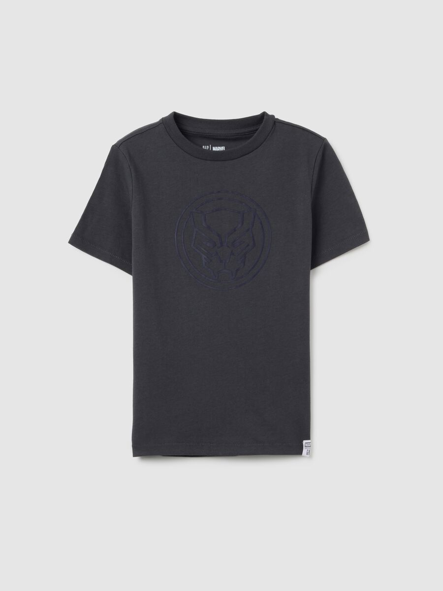 T-shirt in cotone con stampa Black Panther Bambino_0
