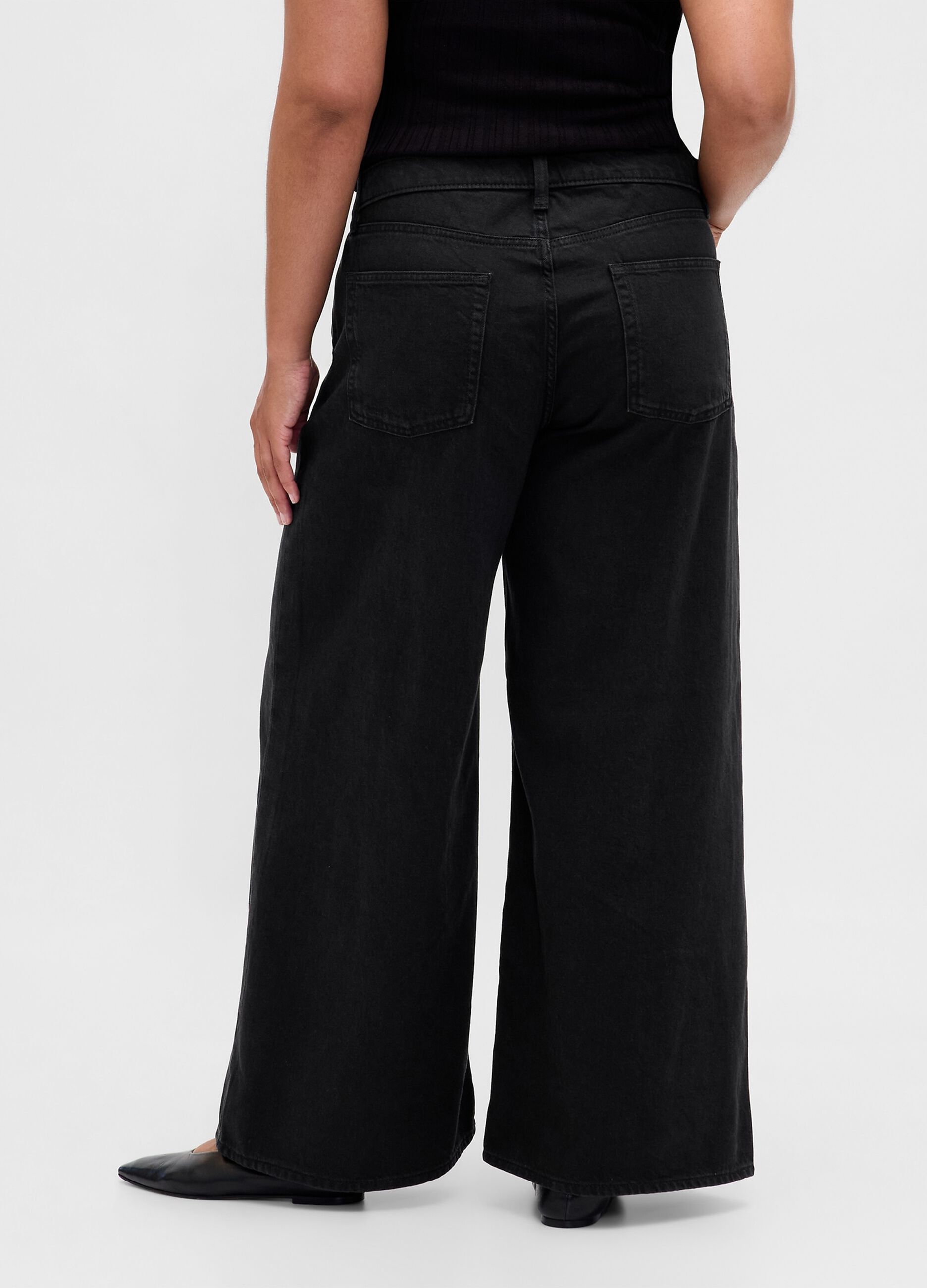 Black Trousers in Lyocell and Cotton