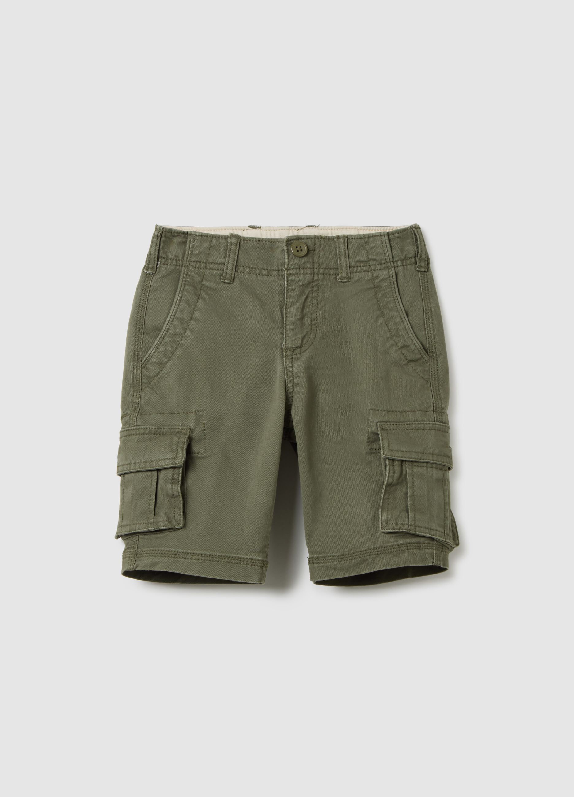 Bermuda cargo in cotone stretch