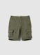 Stretch cotton cargo Bermuda shorts_0