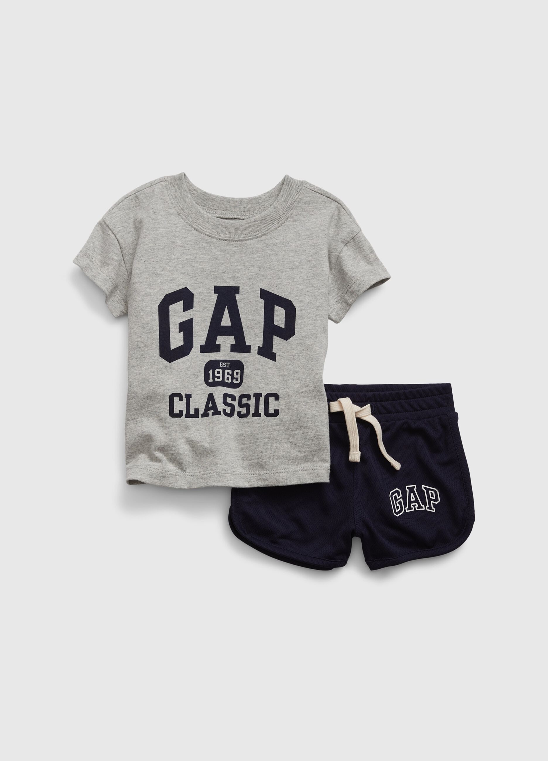 Jogging set in cotone con stampa logo