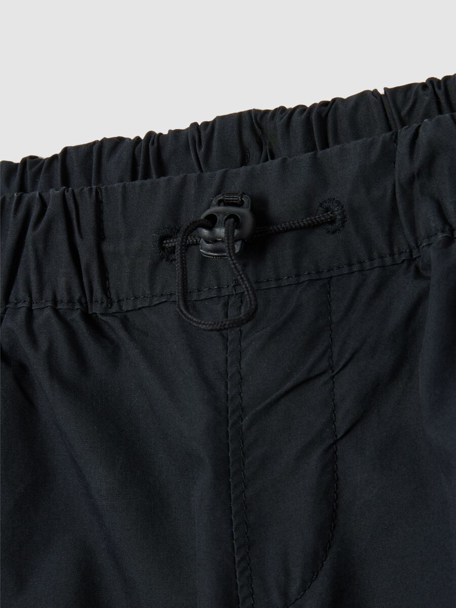 Cargo joggers in cotton with drawstring Girl_2