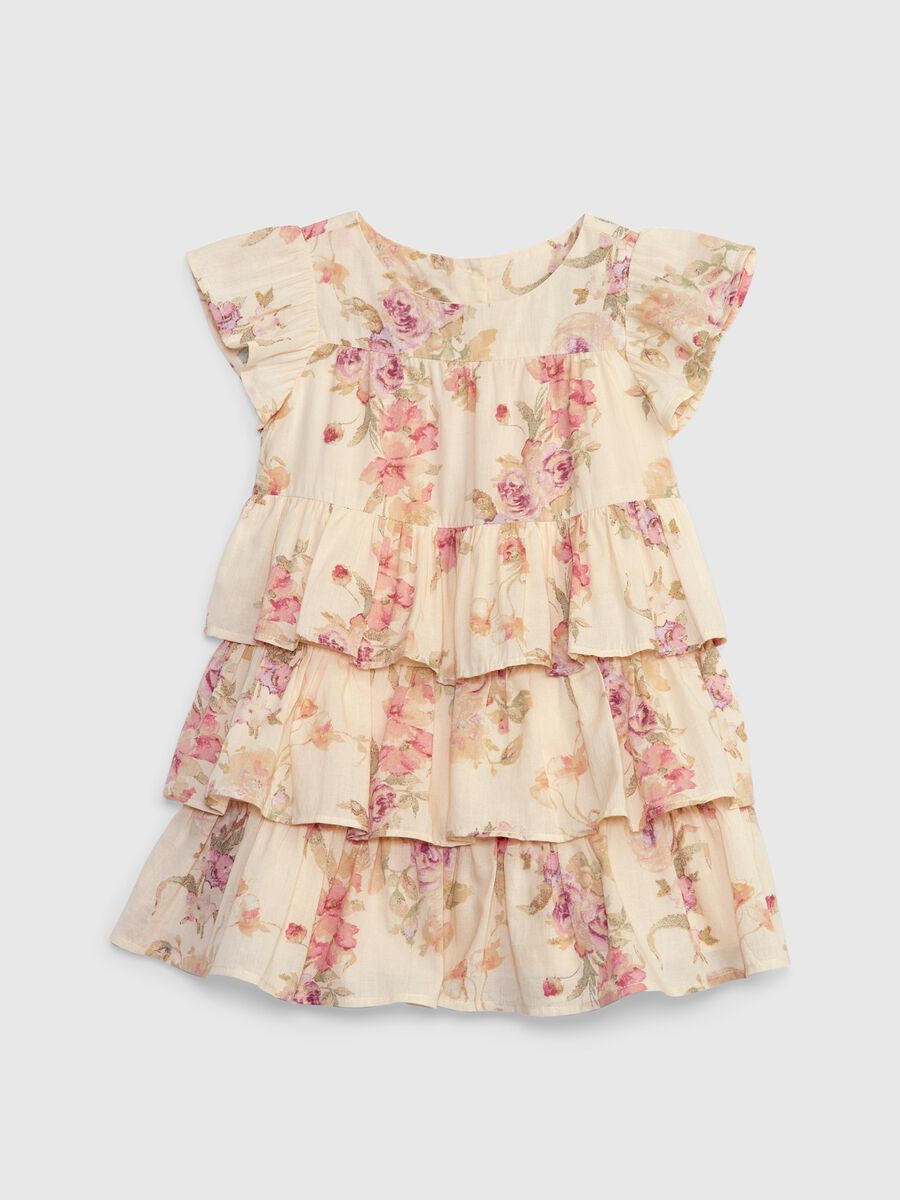 Tiered dress in floral cotton Toddler Girl_1