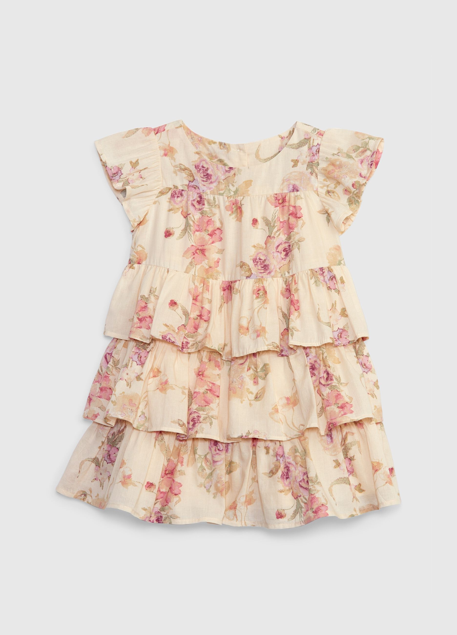 LoveShackFancy floral tiered dress in cotton_1