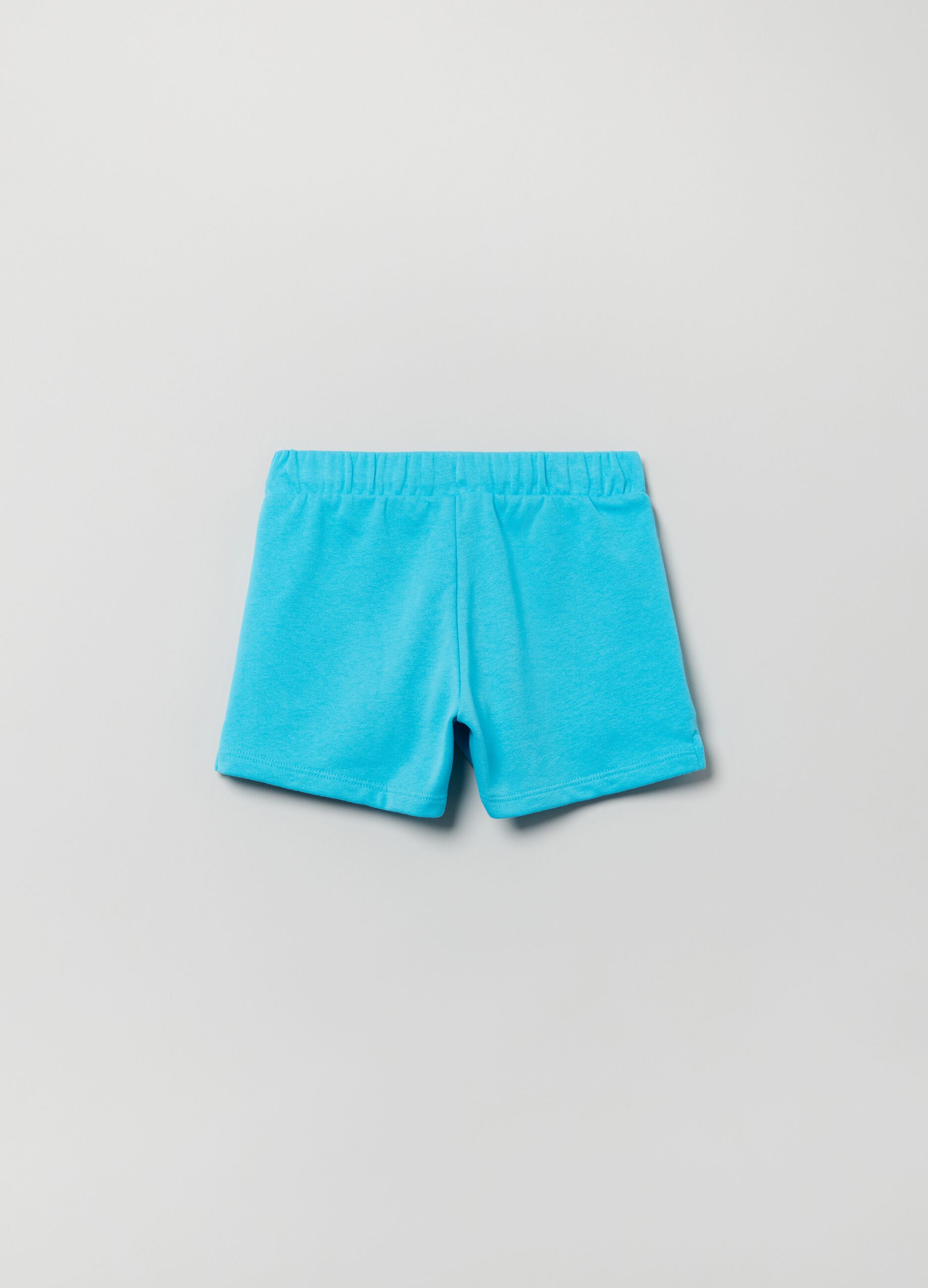 Shorts with drawstring and logo print_1