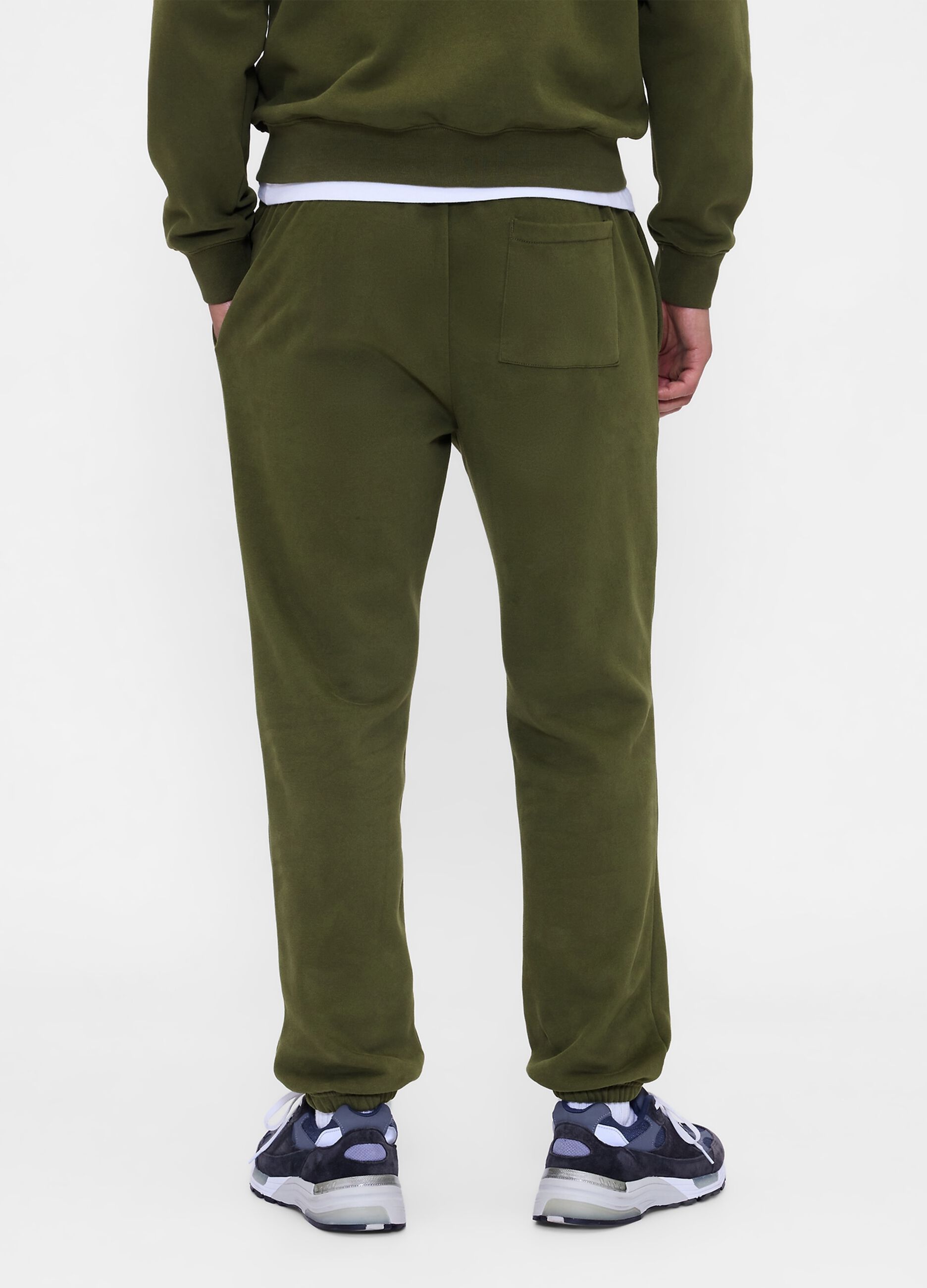 Pantaloni verde in misto cotone_2