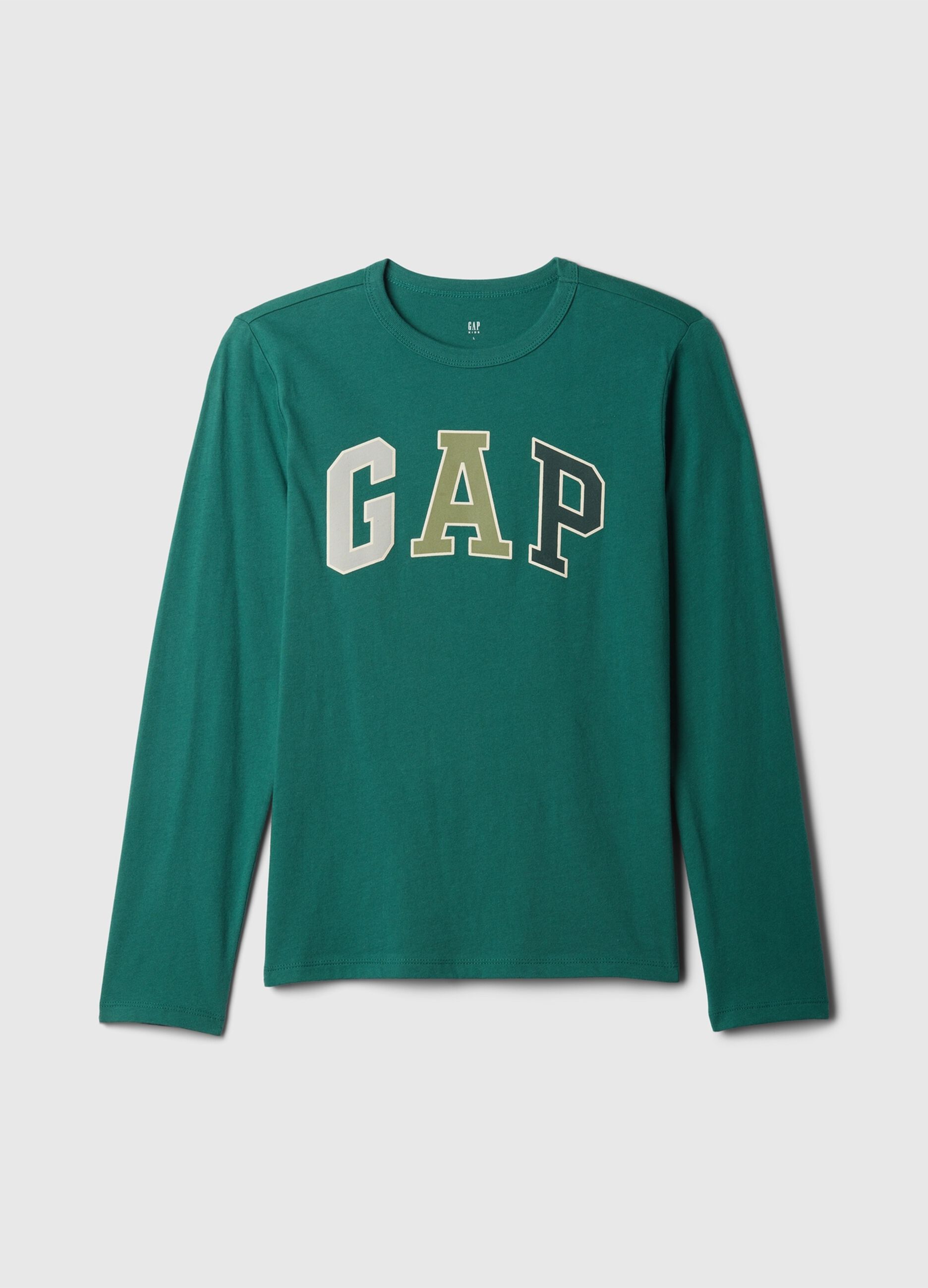 Long-sleeved T-shirt with logo print