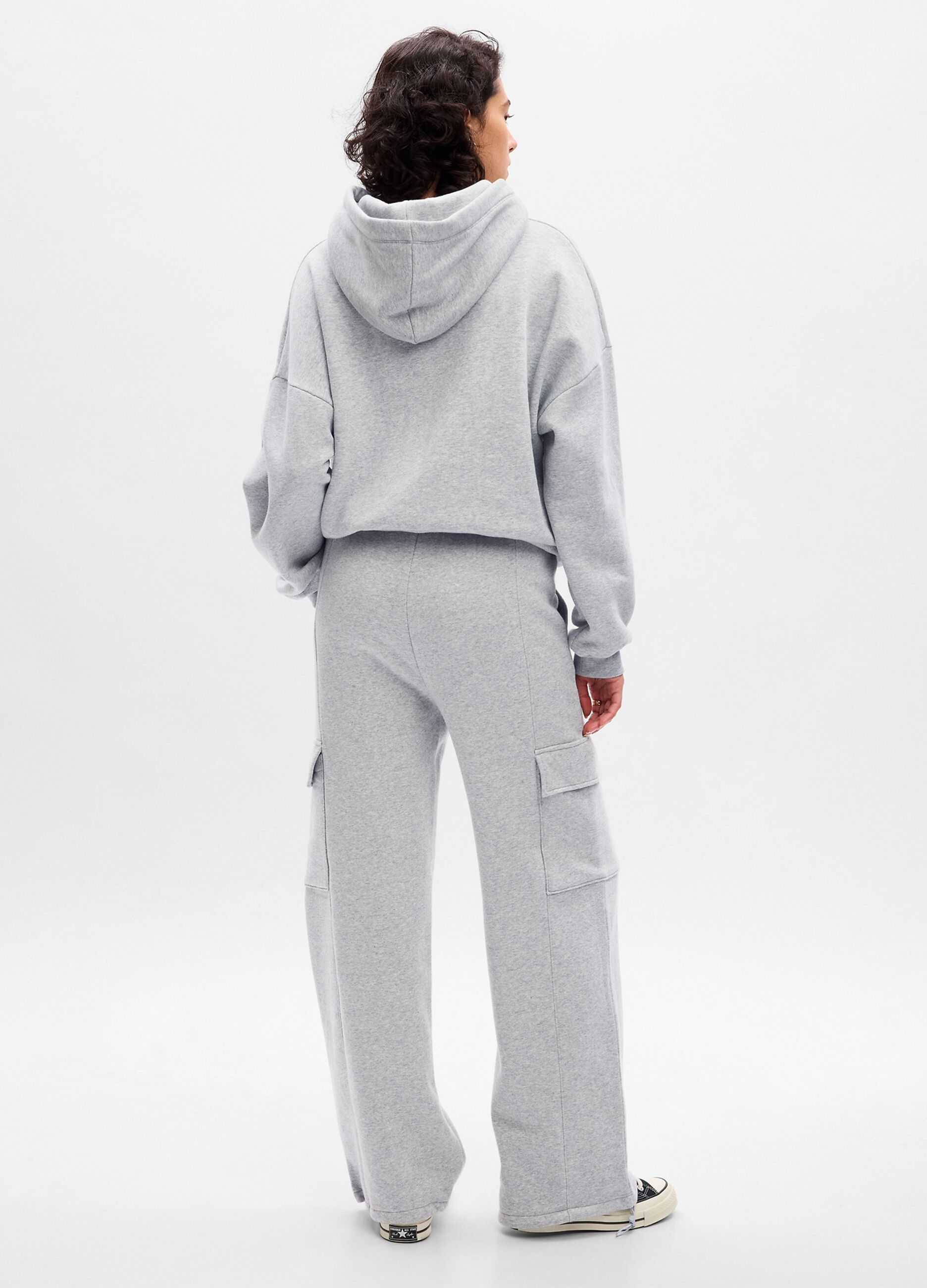 Joggers cargo in felpa con coulisse_1