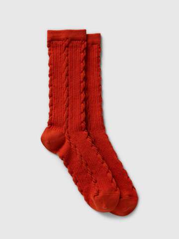 Long cable-knit socks_0