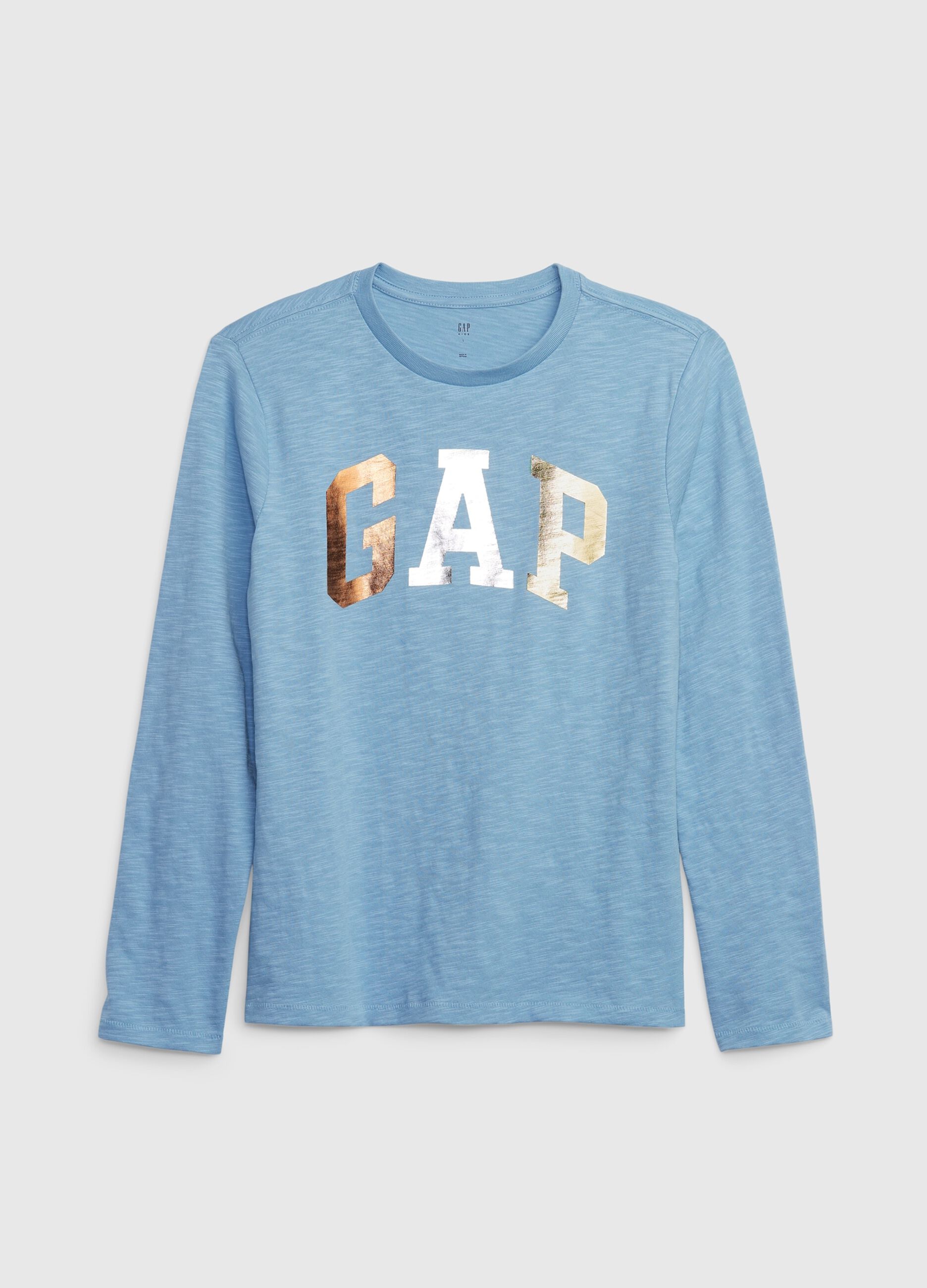 Long-sleeved T-shirt with logo print