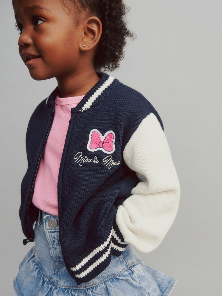 Bomber blu in puro cotone per bambina Bambina_0