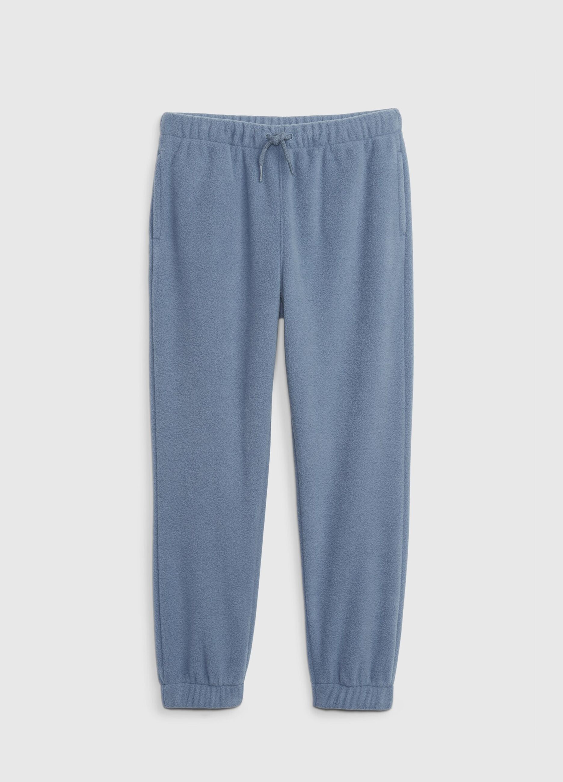 Fleece joggers with drawstring