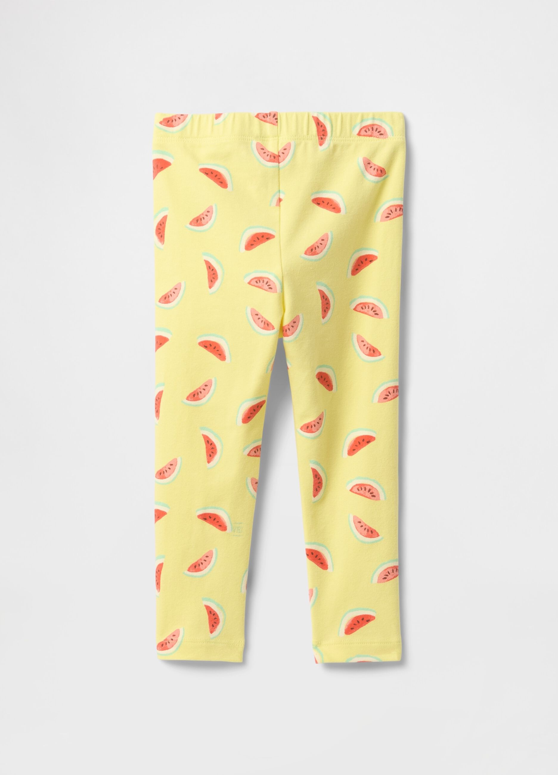 Leggings gialli con motivo anguria_1
