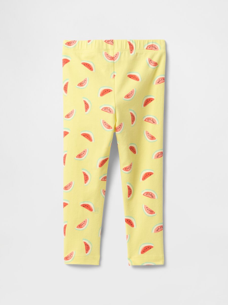 Leggings gialli con motivo anguria Baby Girl_1