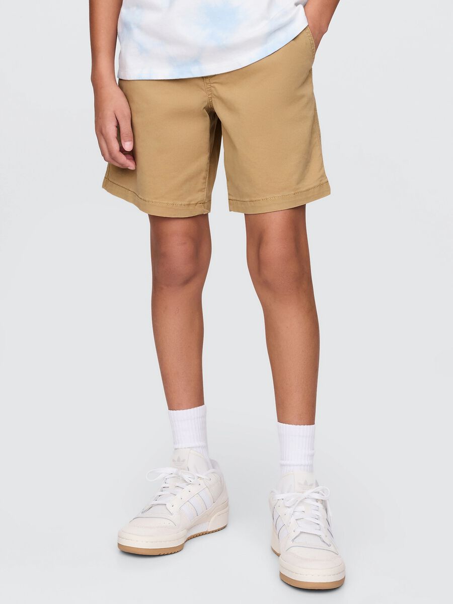Shorts beige in cotone elasticizzato per ragazzi GAP Kids Bambino_1