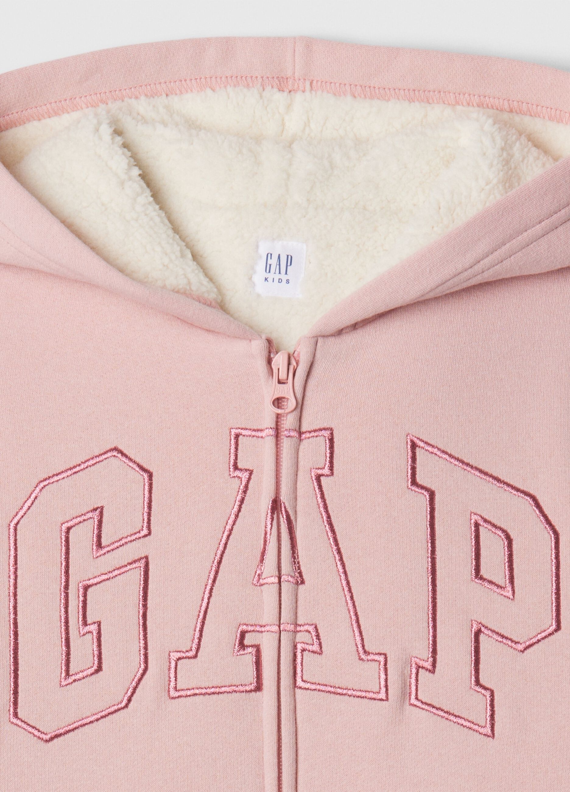 Full-zip sweatshirt and hood with sherpa lining_2