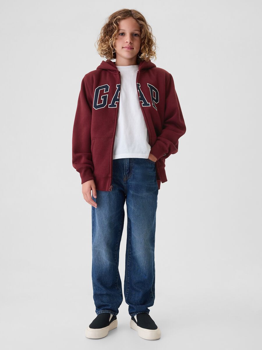 Full-zip con cappuccio interno in sherpa  Bambino_1